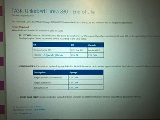上代旗艦Lumia 830下架,宣告謝幕