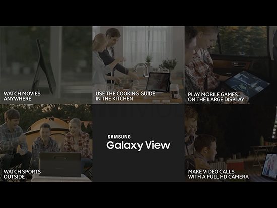 三星Galaxy View平板再曝光:18.4寸巨屏自帶把手