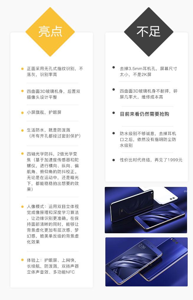 小米6值不值得買？一圖看懂亮點與不足