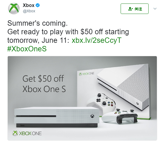 天蝎座將至！微軟Xbox One S也順帶降價(jià)340元