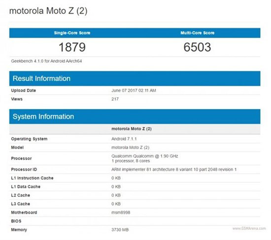 繼續堅持模塊化設計！Moto Z2現身安兔兔平臺：驍龍835+2k屏