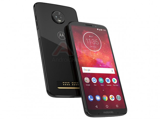 摩托首款全面屏模塊手機？Moto Z3 Play官方渲染圖曝光