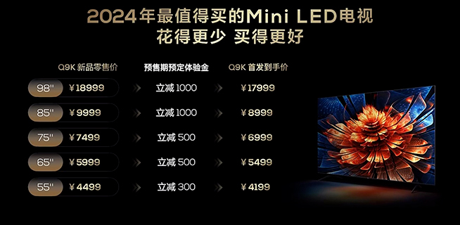 都是新標桿!TCL電視三箭齊發,Q9K劍指Mini LED年度爆款